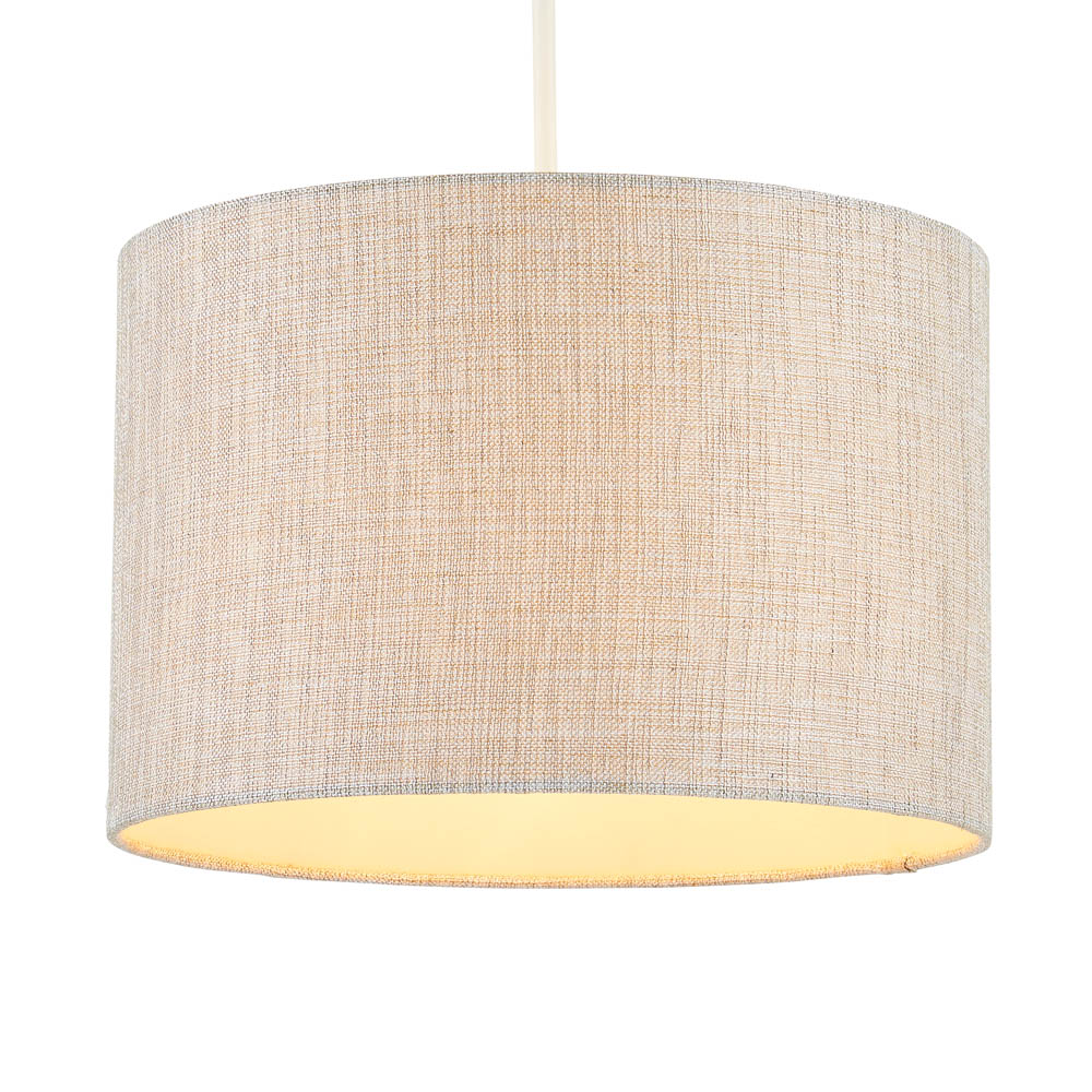 30cm Metallic Linen Easyfit Shade, Natural