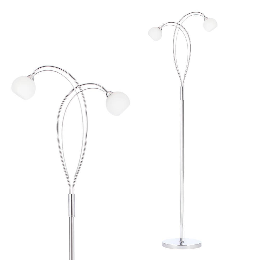 Soni Floor Lamp, Chrome