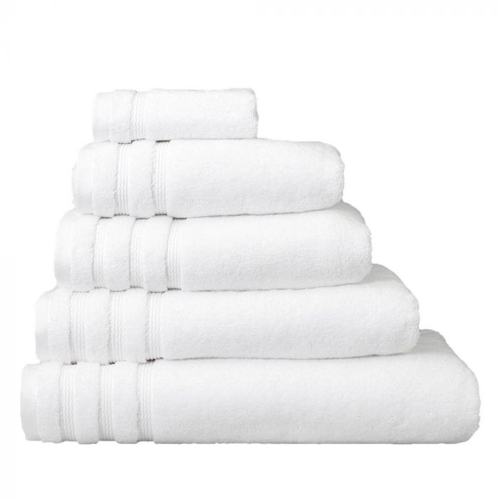 white fluffy bath towels