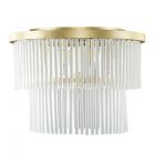 Aubrey Tiered Flush Ceiling Light, Brass