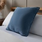 Camille Cushion, Denim on bed