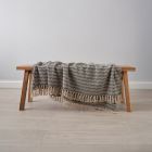 Fabian Cotton Weave Throw, Navy