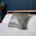 Foil Print Animal Cushion, Silver & Gold