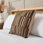 Geo Woven Jacquard Cushion, Brown