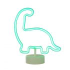 Glow Dinosaur Neon Table Lamp, Green