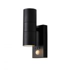 Jared Outdoor Wall Light with PIR Sensor, Black