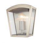 Kerr Outdoor Lantern Curved Wall Light, Stainless Steel