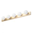 Lara Hollywood Style Bathroom Wall Light, Satin Brass