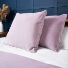 Large Microfleece Cushion, Heather Styled on Bed