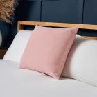 Matte Velvet Cushion, Blush Styled on Bed