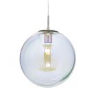 Petro Iridescent Glass Ceiling Pendant, Nickel