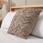 Tufted Zig Zag Cushion, Grey