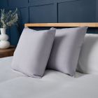 Twin Pack of Cushions, Grey Styled on Bed