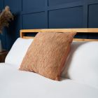 Two-Tone Cushion, Terracotta Styled on Bed