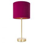 Velvet Table Lamp, Raspberry Red