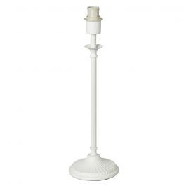 Ribbed 1 Light Stick Table Lamp Base, White | BHS