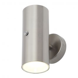 Grant Outdoor Up & Down LED Wall Light with Photocell, Stainless Steel