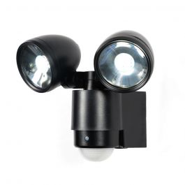 Orion Twin LED Spotlight with PIR Sensor, Black | BHS