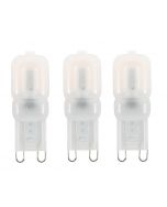 3 Pack of 2 Watt G9 LED Capsule Lamps 3000K, Warm White