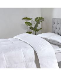 Hotel Collection 5 Star 10.5 Tog White Goose Down Duvet, Double on bed