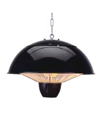 1500 Watt LED Pendant Halogen Element Patio Heater, Black