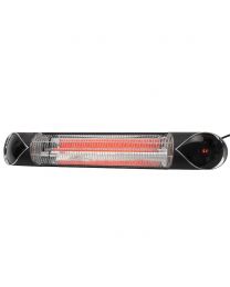 2000 Watt Large Rounded Rectangle Outdoor Wall Radiant Heater, Black