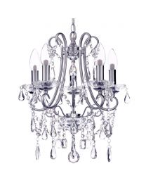 Annalee 5 Light Small Chandelier, Chrome