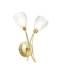 Arya Tangle Bathroom Wall Light, Satin Brass