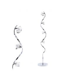 Bella Wavy Floor Lamp, Chrome with close up