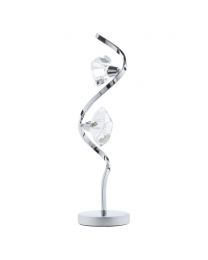 Bella Wavy Table Lamp, Chrome