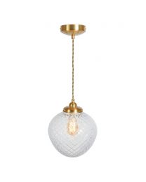 Betty Glass Ceiling Pendant, Brass