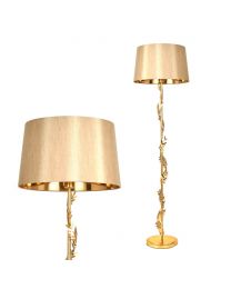 Brookby Stem Floor Lamp, Satin Brass with close up