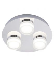 Brooke LED Bathroom Ceiling Spotlight Plate, Chrome