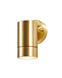 Bruce Solid Brass Outdoor Up or Down Wall Light, Brass