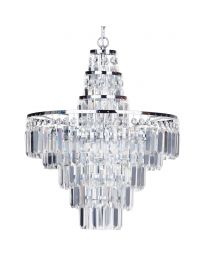 Aurora Crystal Bar Chandelier, Chrome