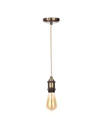 Industrial Style Champagne Cable Ceiling Pendant Antique Brass
