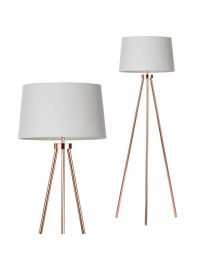 Tristan Tripod Floor Lamp, Copper close up