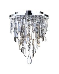 Jennifer Flush Ceiling Light with Mixed Cut Glass