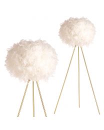 Plume Feather Tripod Floor Lamp close up