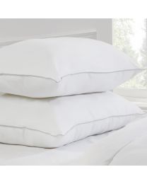 stacked All Natural Duck Feather & Down Pillows, Pair