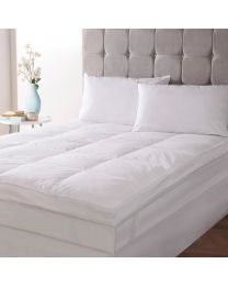 All Natural Luxury 5cm Feather Mattress Topper, King on bed
