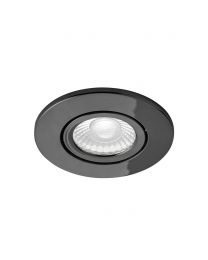 Cal Fire Rated LED IP65 Downlight, Black Chrome