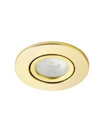 Cal Fire Rated LED IP65 Downlight, Satin Brass