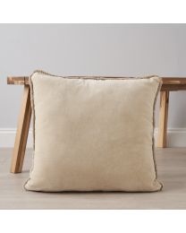 Camille Cushion, Natural by coffee table