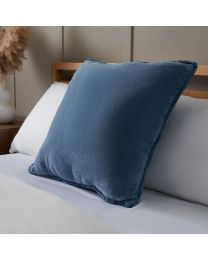 Camille Cushion, Denim on bed