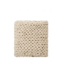 Chunky Cable Knit Throw, Cream