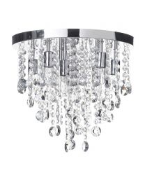 Cirrus Large Bathroom Flush Ceiling Light Chrome