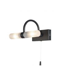 Cygna Bathroom Wall Light, Satin Black