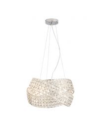 Cypress Small Crystal Rings Ceiling Pendant, Chrome