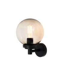 Darryl Outdoor Globe Wall Light, Black